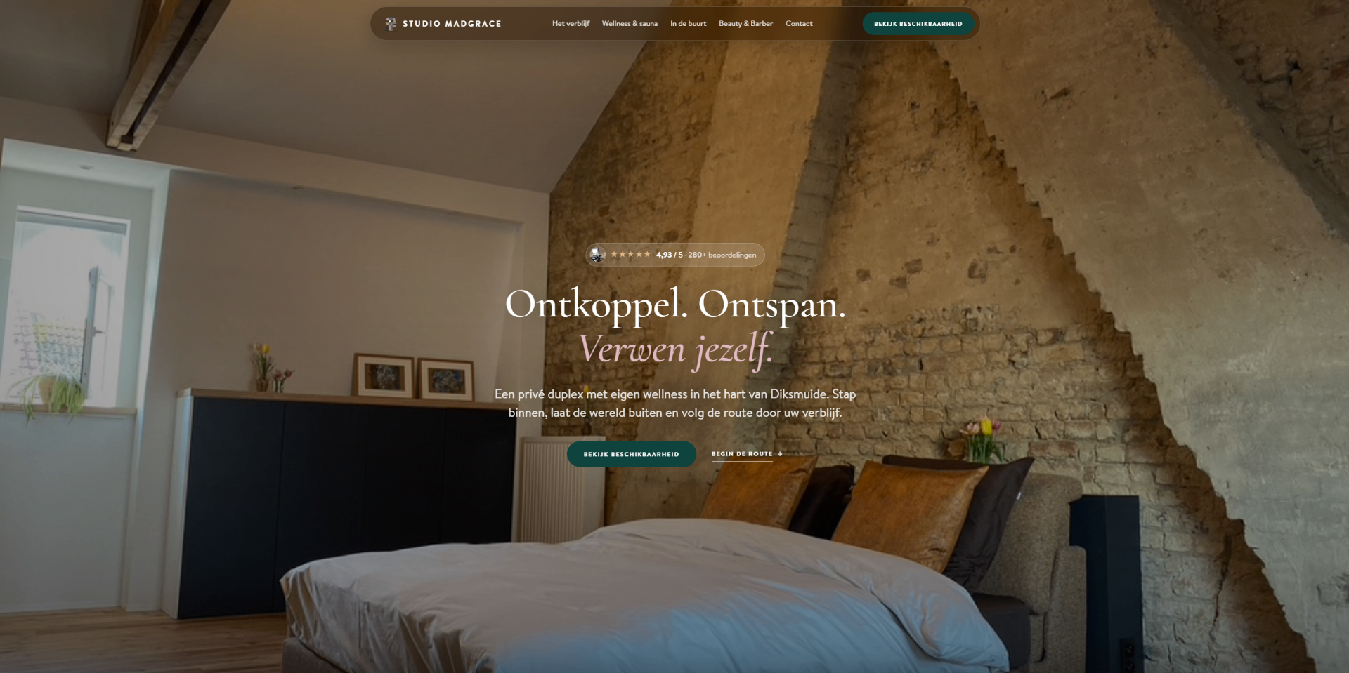 Voorbeeldwebsite Studio MadGrace
