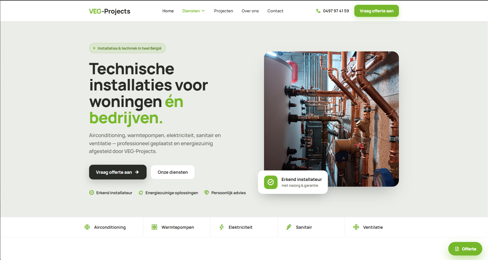 Voorbeeldwebsite VEG-Projects