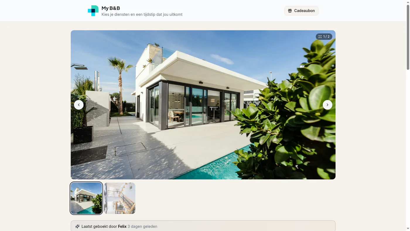 Boekingssysteem B&B en reserveringssysteem vakantiewoning — boekingspagina van een verblijf